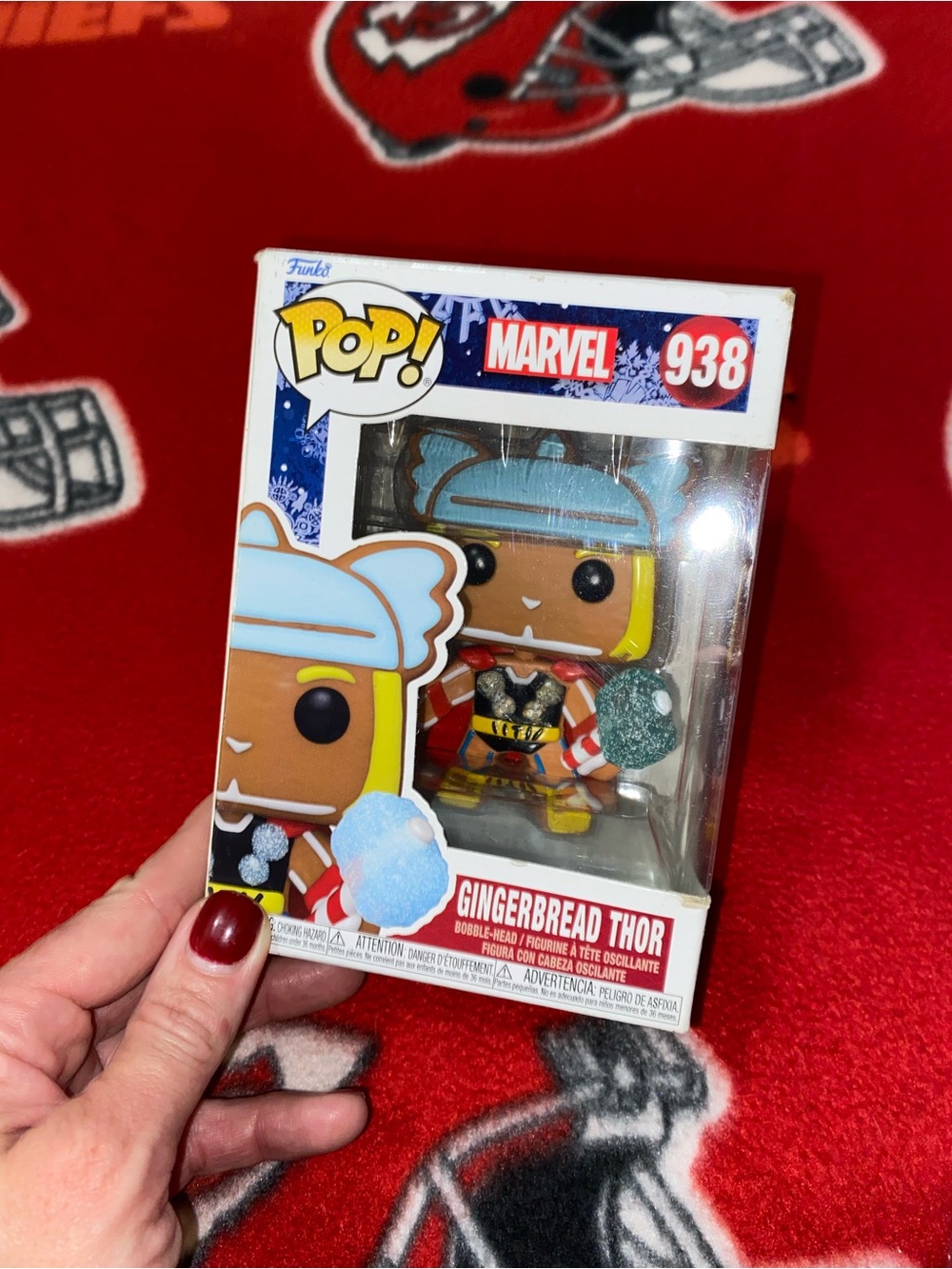 Funko Pop! Marvel Gingerbread Thor #938 - Blue, Red & Yellow